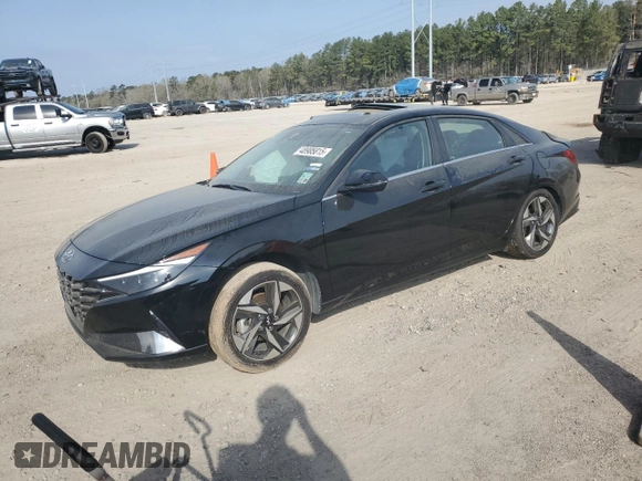 2023 Hyundai Elantra Limited with VIN KMHLP4AG2PU608936, listed as a Copart auction lot 48985815 with 24,299 mi miles and Salvage Title. Bid and sale history available at DreamBid. Image 1.