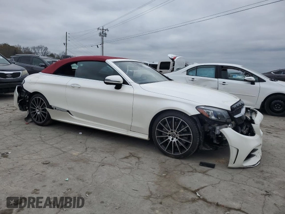 2023 Mercedes-Benz C 300 with VIN W1KWK8DB9PG132874, listed as a Copart auction lot 80416294 with 10,334 mi miles and Salvage Title. Bid and sale history available at DreamBid. Image 4.