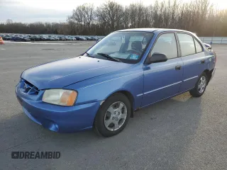 2001 Hyundai Accent GL with VIN KMHCG45C11U193879, listed as a Copart auction lot 37525334 with 150,951 mi miles and Salvage Title. Bid and sale history available at carsss.com. Image 1.