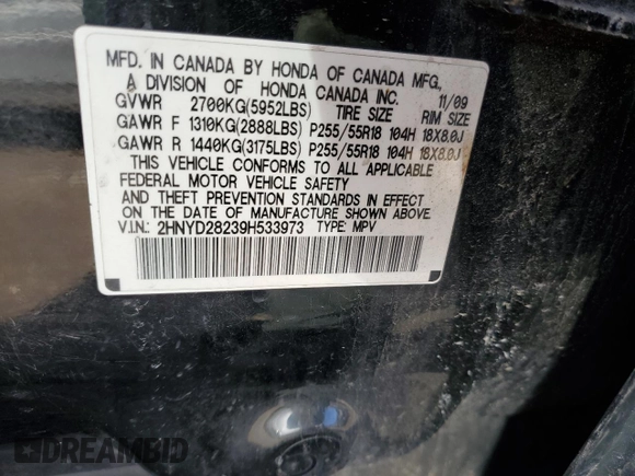 2009 Acura MDX with VIN 2HNYD28239H533973, listed as a Copart auction lot 49970585 with 176,591 mi miles and Salvage Title. Bid and sale history available at carsss.com. Image 13.