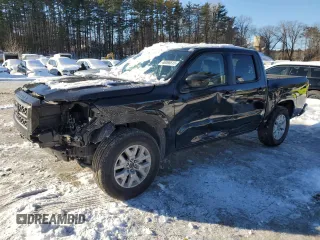 2023 Nissan Frontier SV with VIN 1N6ED1EJ0PN666299, listed as a Copart auction lot 46066615 with 37,487 mi miles and Salvage Title. Bid and sale history available at carsss.com. Image 1.