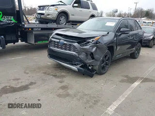 2021 Toyota RAV4 Hybrid XSE with VIN 4T3E6RFV9MU053485, listed as a IAAI auction lot 41761892 with 36,156 mi miles. Bid and sale history available at carsss.com. Image 2.