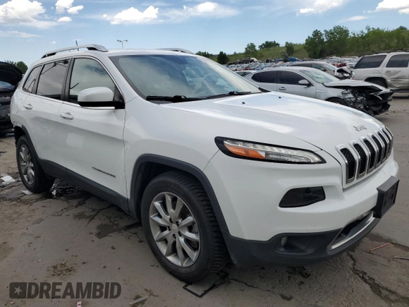 2018 Jeep Cherokee Limited with VIN 1C4PJMDX9JD555520, listed as a Copart auction lot 56381665 with 136,534 mi miles and Salvage title. Bid and sale history available at DreamBid. Image 4.