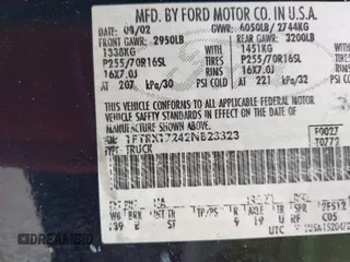 2002 Ford F-150 XL с VIN 1FTRX17242NB23323, выставлен на аукционе IAAI как лот 42363484 с пробегом Не указан миль и . История ставок и продаж доступна на DreamBid. Изображение 9.