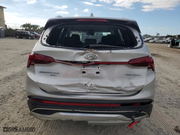 2022 Hyundai Santa Fe Hybrid Blue with VIN KM8S2DA14NU044600, listed as a Copart auction lot 40029804 with NaN miles and Non Repairable. Bid and sale history available at carsss.com. Image 6.