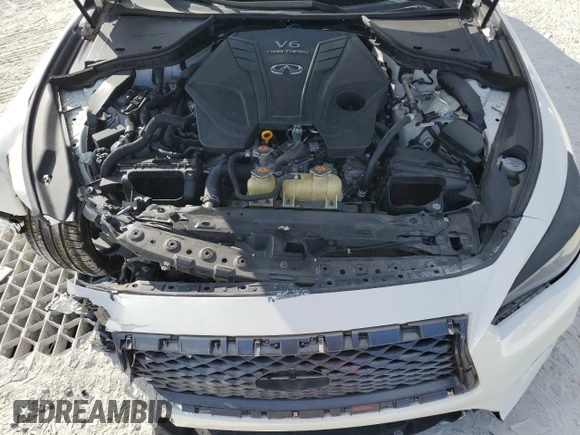 2019 Infiniti Q50 3.0t LUXE with VIN JN1EV7AP0KM518880, listed as a Copart auction lot 42432065 with 63,835 mi miles and Non Repairable. Bid and sale history available at carsss.com. Image 12.