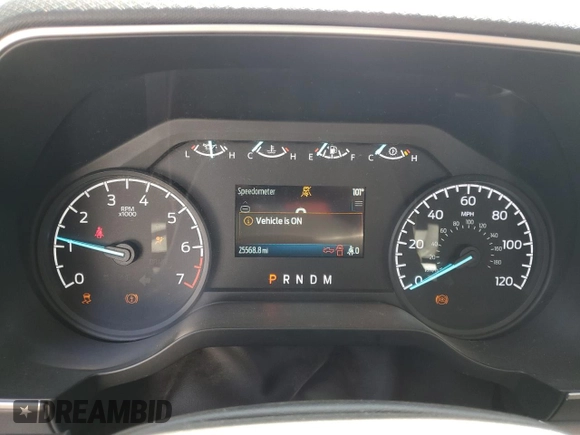 2023 Ford F-150 XL with VIN 1FTFW1E89PKD98613, listed as a Copart auction lot 61860785 with 25,568 mi miles and Salvage title. Bid and sale history available at DreamBid. Image 9.