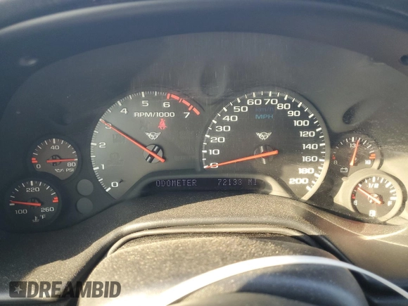 2000 Chevrolet Corvette with VIN 1G1YY32G3Y5122527, listed as a Copart auction lot 77346934 with 72,133 mi miles and Salvage Title. Bid and sale history available at carsss.com. Image 9.