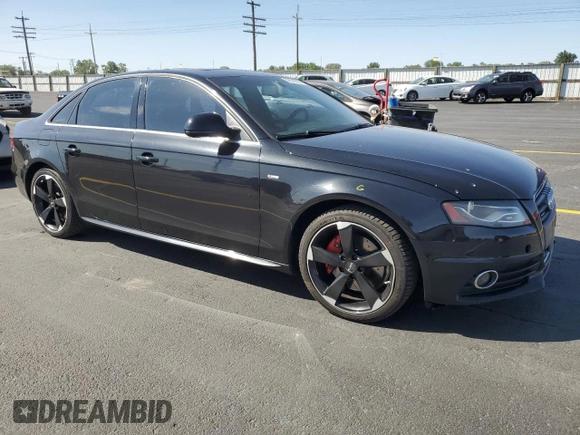 2009 Audi A4 Prestige with VIN WAUMF78K19N049459, listed as a Copart auction lot 59521095 with 205,284 mi miles and Salvage title. Bid and sale history available at DreamBid. Image 4.