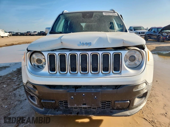 2018 Jeep Renegade Limited z VIN ZACCJADB1JPH47503, wystawiony jako Copart lot #60557265 z przebiegiem 91 226 mil mil oraz Czysty tytuł • Clean title. Historia ofert i sprzedaży dostępna na DreamBid. Obrazek 5.