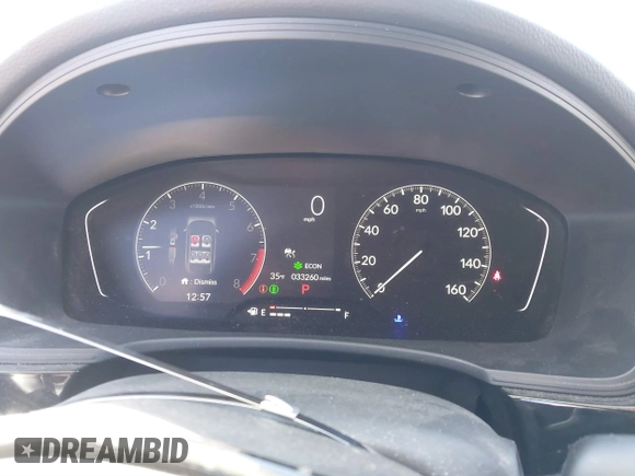 2024 Honda Civic Sport with VIN 2HGFE2F53RH507866, listed as a IAAI auction lot 41240327 with 33,260 mi miles and . Bid and sale history available at DreamBid. Image 7.