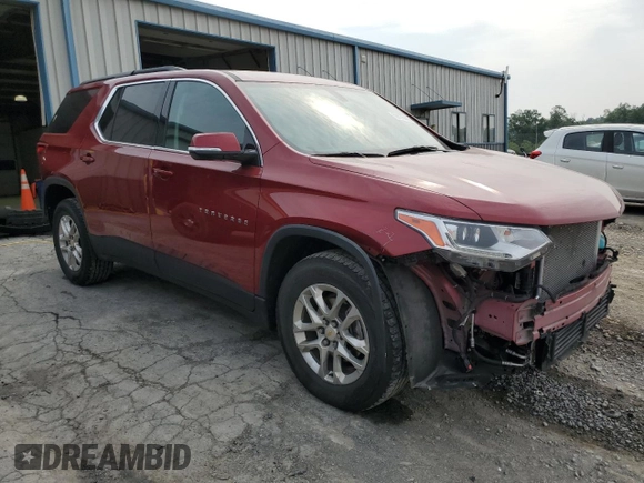 2019 Chevrolet Traverse LT Cloth z VIN 1GNEVGKW8KJ233307, wystawiony jako Copart lot #59176445 z przebiegiem 82 629 mil mil oraz Szkoda całkowita • Salvage title. Historia ofert i sprzedaży dostępna na DreamBid. Obrazek 4.