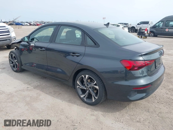 2023 Audi A3 Premium with VIN WAUAUDGYXPA034587, listed as a IAAI auction lot 41713024 with 12,077 mi miles and . Bid and sale history available at DreamBid. Image 3.