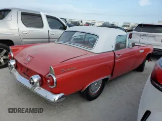 1955 Ford Thunderbird with VIN P5FH232488, listed as a Copart auction lot 76205064 with 5,608 mi miles and Salvage Title. Bid and sale history available at DreamBid. Image 3.