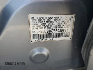 2008 Honda Fit Sport with VIN JHMGD38678S039891, listed as a Copart auction lot 42755145 with 136,252 mi miles and Salvage Title. Bid and sale history available at carsss.com. Image 14.