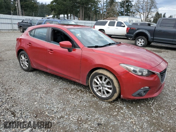 2015 Mazda 3 i Grand Touring z VIN JM1BM1M73F1221122, wystawiony jako Copart lot #50174635 z przebiegiem 95 234 mil mil oraz Nie do naprawy • Non repairable. Historia ofert i sprzedaży dostępna na DreamBid. Obrazek 4.