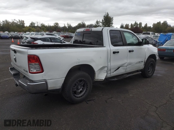 2019 Ram 1500 Tradesman z VIN 1C6SRFCT2KN621955, wystawiony jako Copart lot #74845524 z przebiegiem 123 786 mil mil oraz Szkoda całkowita • Salvage title. Historia ofert i sprzedaży dostępna na DreamBid. Obrazek 3.