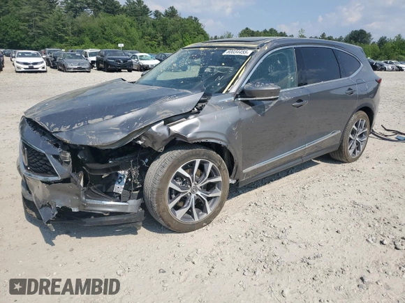 2023 Acura MDX Technology z VIN 5J8YD9H48PL000079, wystawiony jako Copart lot #60034455 z przebiegiem Nie podano mil oraz Czysty tytuł • Clean title. Historia ofert i sprzedaży dostępna na DreamBid. Obrazek 1.