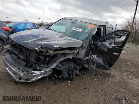 2018 Ram 1500 SLT with VIN 1C6RR7GG1JS307537, listed as a Copart auction lot 46714854 with Not provided miles and Salvage title. Bid and sale history available at DreamBid. Image 1.
