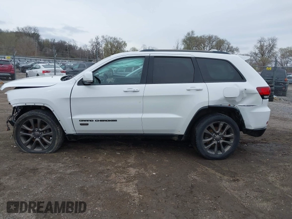 2016 Jeep Grand Cherokee Limited 75th Anniversary with VIN 1C4RJFBG5GC377529, listed as a IAAI auction lot 41961815 with 136,297 mi miles and . Bid and sale history available at DreamBid. Image 15.