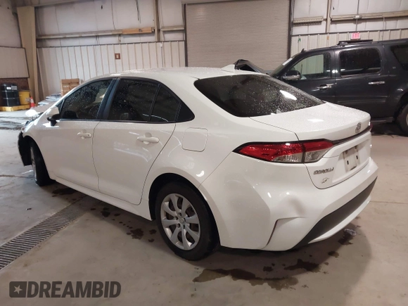 2020 Toyota Corolla LE with VIN JTDEPRAE6LJ079575, listed as a IAAI auction lot 41718157 with 165,955 mi miles. Bid and sale history available at carsss.com. Image 3.