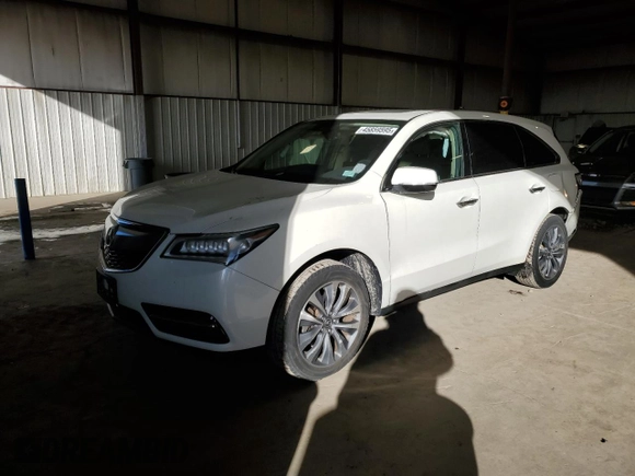 2016 Acura MDX w/Tech with VIN 5FRYD3H46GB017086, listed as a Copart auction lot 45859595 with 94,228 mi miles and Salvage Title. Bid and sale history available at carsss.com. Image 1.