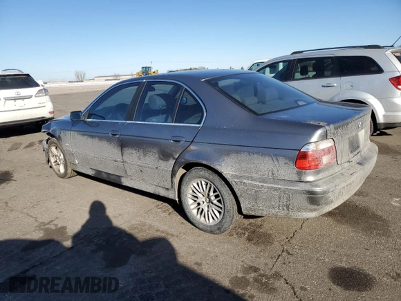 2002 BMW 5 Series 530i with VIN WBADT53402CE93491, listed as a Copart auction lot 42338765 with 0 mi miles and Salvage Title. Bid and sale history available at carsss.com. Image 2.