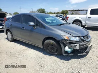 2013 Honda Civic LX with VIN 19XFB2F58DE243846, listed as a Copart auction lot 54093965 with 83,537 mi miles and Salvage Title. Bid and sale history available at DreamBid. Image 4.