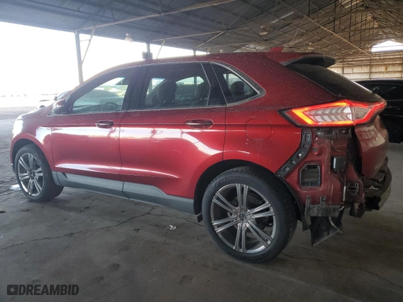 2017 Ford Edge Titanium with VIN 2FMPK3K86HBB43750, listed as a Copart auction lot 45764185 with 122,436 mi miles and Salvage Title. Bid and sale history available at carsss.com. Image 2.