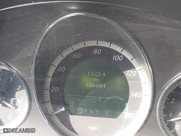 2011 Mercedes-Benz E-Class E 350 with VIN WDDKJ5GBXBF094758, listed as a IAAI auction lot 41545893 with 106,684 mi miles. Bid and sale history available at carsss.com. Image 7.