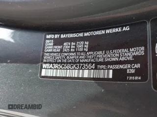 2016 BMW 4 Series 435i xDrive z VIN WBA3R5C58GK373564, wystawiony jako IAAI lot #42495578 z przebiegiem 74 690 mil mil oraz . Historia ofert i sprzedaży dostępna na DreamBid. Obrazek 9.