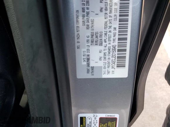 2013 Mazda 5 Touring with VIN JM1CW2CL2D0159945, listed as a Copart auction lot 52420205 with 119,367 mi miles and Salvage title. Bid and sale history available at DreamBid. Image 12.