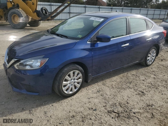 2019 Nissan Sentra S with VIN 3N1AB7AP2KY372521, listed as a Copart auction lot 51483135 with 34,162 mi miles and Salvage Title. Bid and sale history available at carsss.com. Image 1.