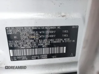 2021 Toyota RAV4 Hybrid LE z VIN 2T3MWRFV6MW118143, wystawiony jako IAAI lot #41863177 z przebiegiem 43 527 mil mil oraz . Historia ofert i sprzedaży dostępna na DreamBid. Obrazek 9.