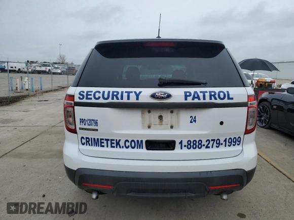 2013 Ford Utility Police Interceptor with VIN 1FM5K7AR5DGC92582, listed as a Copart auction lot 45732165 with 184,194 mi miles and Clean Title. Bid and sale history available at carsss.com. Image 6.