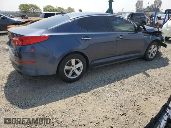 2015 Kia Optima LX with VIN 5XXGM4A71FG470602, listed as a Copart auction lot 55504075 with 177,394 mi miles and Salvage Title. Bid and sale history available at DreamBid. Image 3.