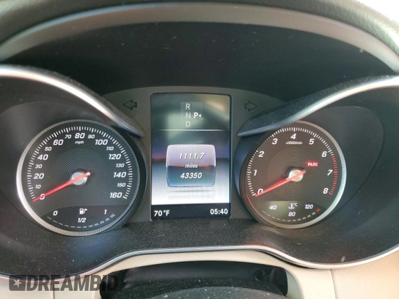 2016 Mercedes-Benz C 300 with VIN WDDWF4JB7GR145676, listed as a Copart auction lot 50071765 with 43,350 mi miles and Salvage Title. Bid and sale history available at carsss.com. Image 9.