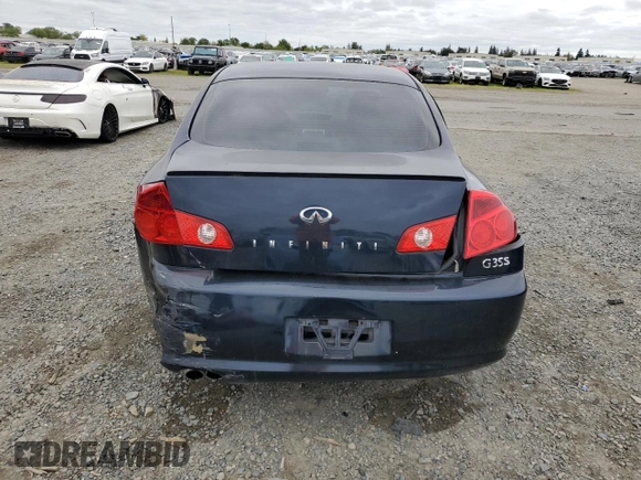 2005 Infiniti G35 Sedan with VIN JNKCV51E95M205580, listed as a Copart auction lot 51967025 with 168,527 mi miles and Salvage Title. Bid and sale history available at carsss.com. Image 6.