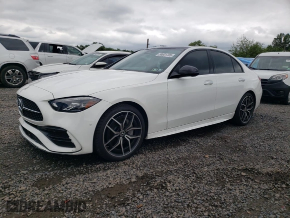 2024 Mercedes-Benz C 300 with VIN W1KAF4HBXRR186127, listed as a Copart auction lot 58901705 with 6,697 mi miles and Salvage title. Bid and sale history available at DreamBid. Image 1.