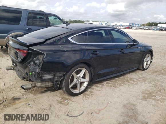 2018 Audi A5 Sportback Premium with VIN WAUDNCF53JA068101, listed as a Copart auction lot 39541494 with 52,300 mi miles. Bid and sale history available at carsss.com. Image 3.