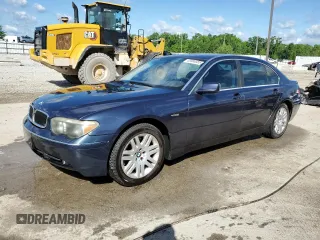 2003 BMW 7 Series 745Li with VIN WBAGN63433DR16621, listed as a Copart auction lot 53886355 with 122,775 mi miles and Non repairable. Bid and sale history available at DreamBid. Image 1.