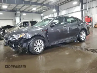 2018 Kia Optima S with VIN 5XXGT4L34JG243894, listed as a Copart auction lot 46750955 with 64,212 mi miles and Salvage Title. Bid and sale history available at carsss.com. Image 1.