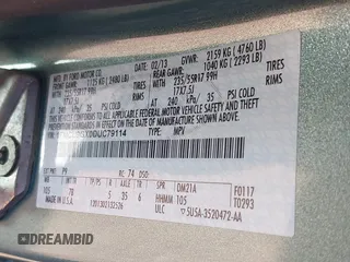 2013 Ford Escape SE with VIN 1FMCU9GX0DUC79114, listed as a IAAI auction lot 42237118 with 176,413 mi miles and . Bid and sale history available at DreamBid. Image 9.