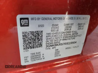 2024 Chevrolet Blazer RS with VIN 3GNKBKRS7RS119504, listed as a Copart auction lot 62578935 with 30,253 mi miles and Salvage title. Bid and sale history available at DreamBid. Image 13.