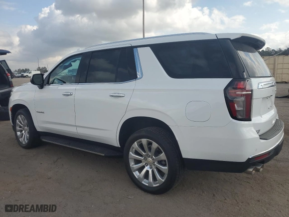 2023 Chevrolet Tahoe Premier with VIN 1GNSKSKD2PR443696, listed as a Copart auction lot 45093735 with 13,471 mi miles and Salvage Title. Bid and sale history available at carsss.com. Image 2.