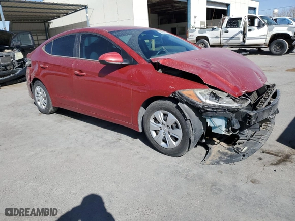 2017 Hyundai Elantra SE with VIN KMHD74LF3HU128818, listed as a Copart auction lot 50088785 with 123,493 mi miles and Salvage Title. Bid and sale history available at carsss.com. Image 4.