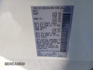 2024 Nissan Pathfinder SL z VIN 5N1DR3CD5RC275166, wystawiony jako IAAI lot #41608764 z przebiegiem 10 843 mil mil oraz . Historia ofert i sprzedaży dostępna na DreamBid. Obrazek 9.