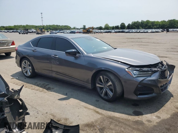 2021 Acura TLX Advance with VIN 19UUB5F64MA011850, listed as a Copart auction lot 59202205 with Not provided miles and Salvage title. Bid and sale history available at DreamBid. Image 4.