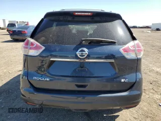2016 Nissan Rogue SV with VIN KNMAT2MT7GP721008, listed as a Copart auction lot 48559485 with 187,319 mi miles and Salvage Title. Bid and sale history available at carsss.com. Image 6.