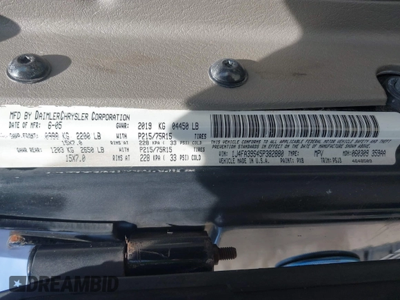 2005 Jeep Wrangler X z VIN 1J4FA39S45P382880, wystawiony jako IAAI lot #42129610 z przebiegiem 191 864 mil mil oraz . Historia ofert i sprzedaży dostępna na DreamBid. Obrazek 9.